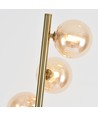 Denia 10xG9 golvlampa mässing/bärnsten - 160cm, bärnstensfärgat glas, utan ljuskälla