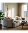 Denia 10xG9 golvlampa mässing/bärnsten - 160cm, bärnstensfärgat glas, utan ljuskälla
