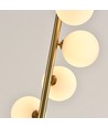 Denia 10xG9 golvlampa mässing/vit - 160cm, vitt frostat glas, utan ljuskälla