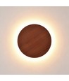 Ø30cm vägglampa - Mörkt trä, 6W, 2700K, IP20