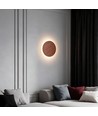 Ø30cm vägglampa - Mörkt trä, 6W, 2700K, IP20