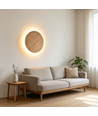 Ø40cm vägglampa - Ljust trä, 10W, 2700K, IP20