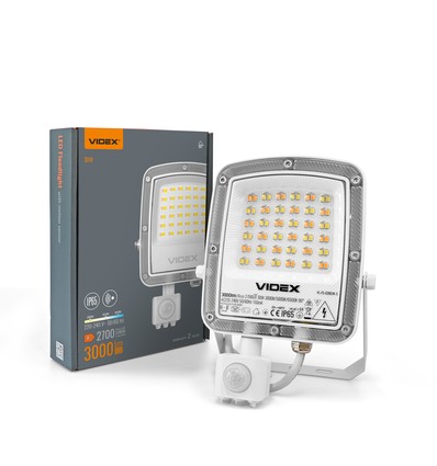 30W LED-strålkastare med sensor - CCT, IP65, PIR-rörelsesensor, svart hölje