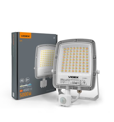 50W LED-strålkastare med rörelsevakt - CCT, IP65, utomhus