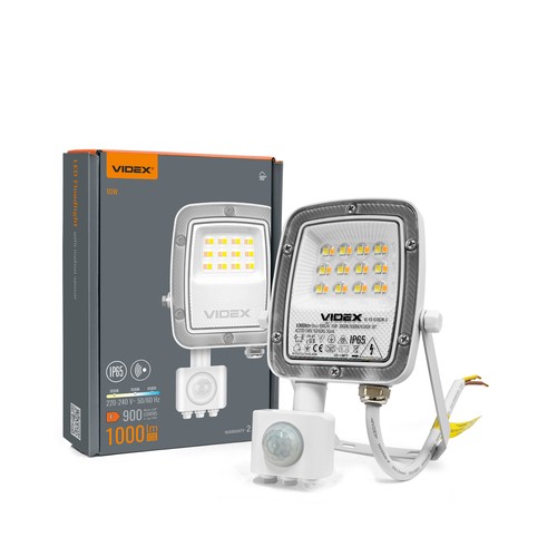 10W LED-strålkastare med sensor - CCT, IP65, PIR-rörelsesensor, arbetslampa, utomhus