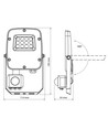 10W LED-strålkastare med sensor - CCT, IP65, PIR-rörelsesensor, arbetslampa, utomhus