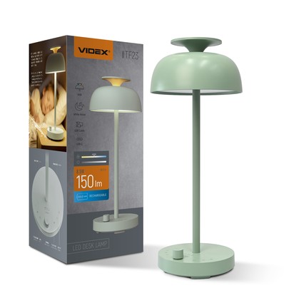 Laddningsbar LED-skrivbordslampa med white noise - Neutralvit + RGB, grön, inkl. ljuskälla