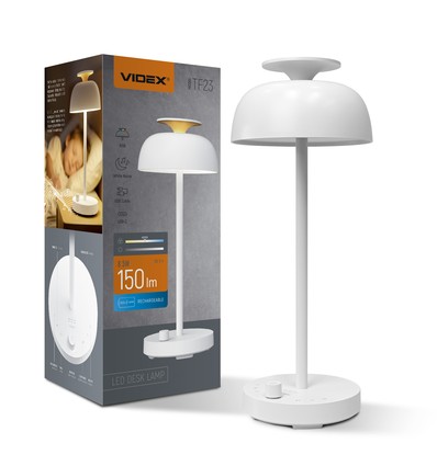 Laddningsbar LED-skrivbordslampa med white noise - RGB+W, neutralvit, bärbar