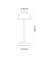 Laddningsbar LED-skrivbordslampa med white noise - RGB+W, neutralvit, bärbar