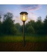 Solara Rustica 1W solcell trädgårdslampa - 2700K, 50cm, IP44, svart