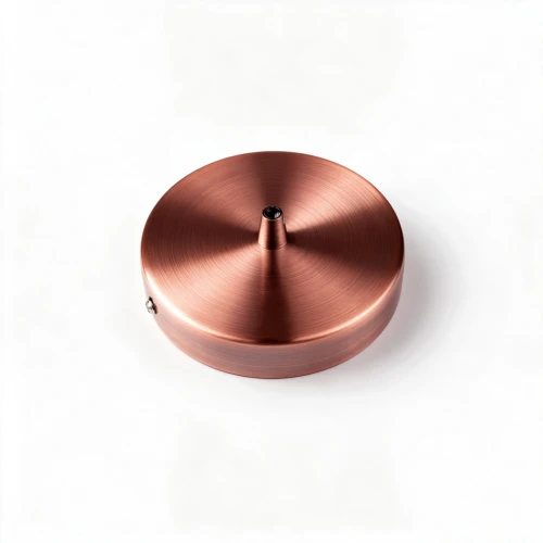 Takkopp i rödkoppar färg - Ø12cm, höjd 2,5cm, 1 hål, takrosé