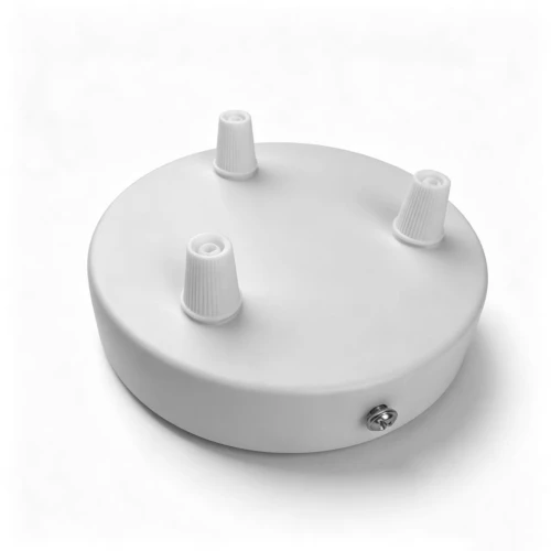 Baldakin i vit - Ø12cm, höjd 2,5cm, 3 hål, takkåpa