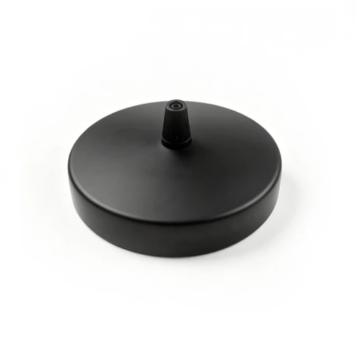 Baldakin i svart - Ø12cm, höjd 2,5cm, 1 hål, takrosett