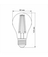 E27 10W LED filamentlampa - A60, neutralvit