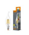 E14 6W LED kronljus filament - C37, neutralvit