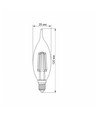 E14 6W LED kronljus filament - C37, neutralvit
