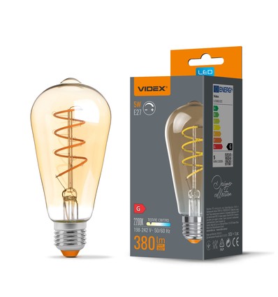 E27 5W ST64 filament LED-lampa - Extra extra varmvit, dimbar