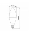 E14 6W LED-kronljuslampa - C37, neutralvit