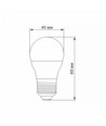 E27 6W LED-klotlampa - G45, neutralvit
