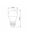 E27 4,9W LED-kronljuslampa - G45, neutralvit