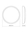20W LED-taklampa med rörelsesensor - 5CCT, vit kant, inbyggd sensor