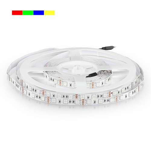 5m 11W/m röd/grön/blå/gul LED-strip - 60 LED per meter, välj färg