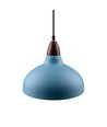 BIRK Petroleumsblå Ø24cm pendel - E27 sockel, 2m sladd, metall / trä