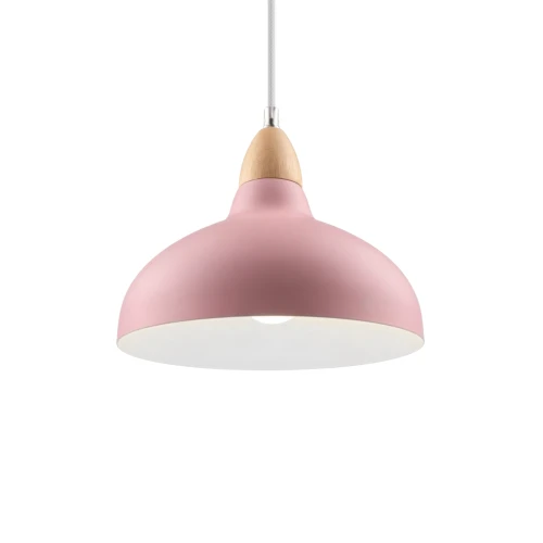 BIRK Rosa Ø19cm pendel - E27 sockel, 2m sladd, metall / trä
