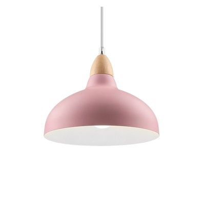 BIRK Rosa Ø24cm pendel - E27 sockel, 2m sladd, metall / trä
