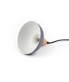 BIRK Blå Ø24cm pendel - E27 sockel, 2m sladd, metall / trä
