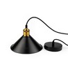 MOKKA Svart Ø22cm pendel - E27-sockel, 2m sladd, Svart/mässing