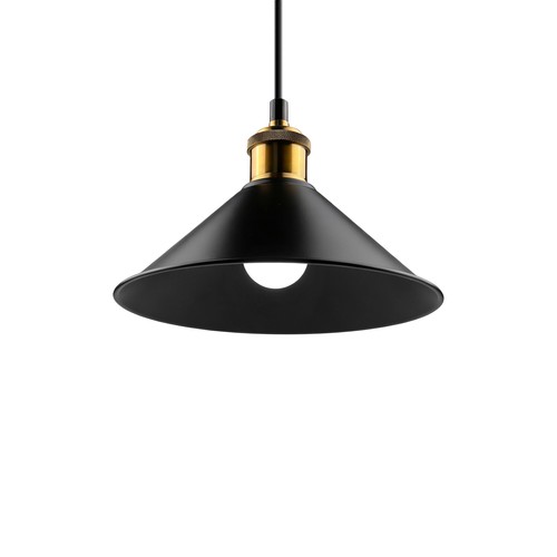 MOKKA Svart Ø22cm pendel - E27-sockel, 2m sladd, Svart/mässing