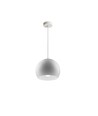 Vit Ø20cm pendellampa - E27 sockel, 2m sladd, metall