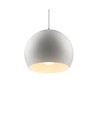 Vit Ø20cm pendellampa - E27 sockel, 2m sladd, metall
