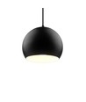 Svart Ø20cm pendel - E27 sockel, 2m sladd, metall