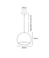 Svart Ø20cm pendel - E27 sockel, 2m sladd, metall