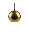 GLOBE Mässing Ø20cm pendel - E27 sockel, 2m sladd, metall