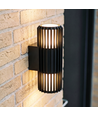 FYRON Duo upp/ned vägglampa, Svart - E27, IP54, utomhus