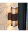 FYRON Duo upp/ned vägglampa, Coffee - E27, IP54, utomhus