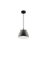 HOLM Grå Ø16cm pendel - E27-sockel, 2m sladd, metall / trä