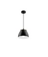 HOLM Svart Ø16cm pendel - E27 sockel, 2m sladd, metall / trä