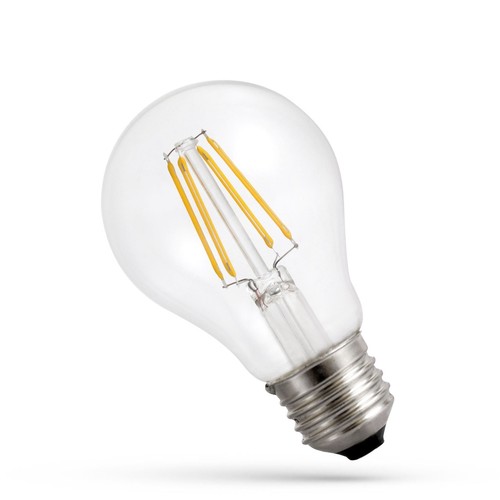 E27 8,5W LED-lampa - A60, filament, klart glas