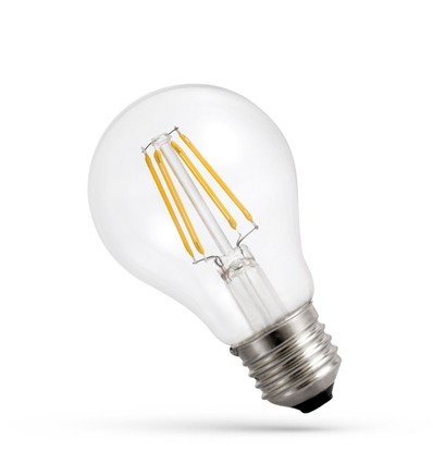 E27 8,5W LED-lampa - A60, filament, klart glas