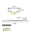 60cm LED touch skåpbelysning - 12V DC, 5W
