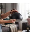 GLOBE Svart Ø20cm pendel - E27-sockel, 2m sladd, metall