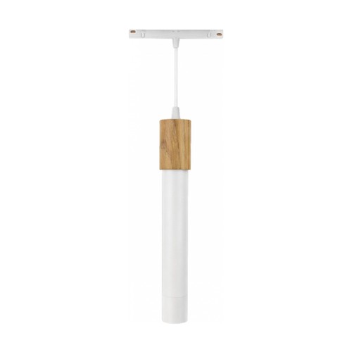 12W System Shift Hangit Wood LED-pendel - CCT switch, 25°, vit, 90cm kabel