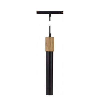 12W System Shift Hangit Wood pendel - Svart, 25°, CCT switch, 90cm kabel