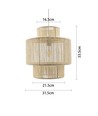 Beige Ø30cm pendel - E27 sockel, 2m sladd, flätad papperssnöre