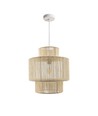 Beige Ø30cm pendel - E27 sockel, 2m sladd, flätad papperssnöre