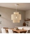 Beige Ø30cm pendel - E27 sockel, 2m sladd, flätad papperssnöre